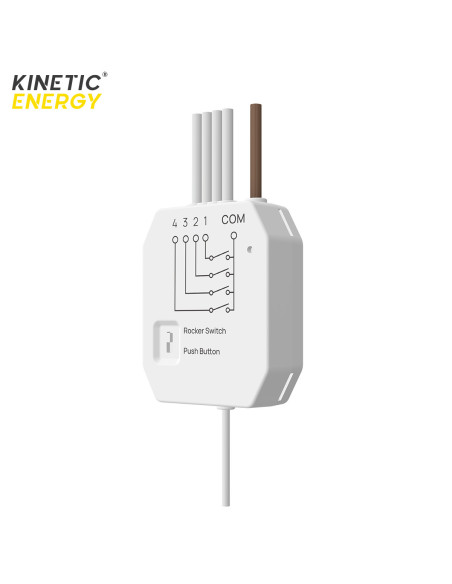 Emițător cu baterie RF433 pentru întrerupătoare clasice, KINETIC ENERGY