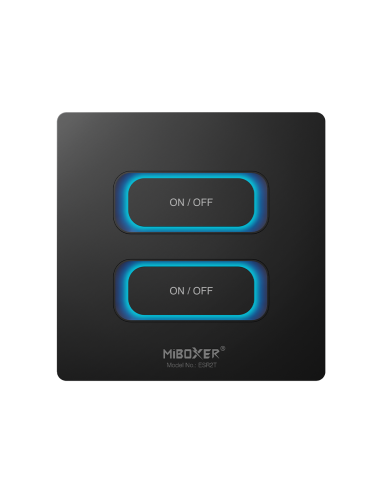 MiBoxer ESR2T-B Panou de control 2 canale 2.4Ghz, Negru