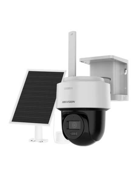 Camera PT 4G 4MP cu panou solar, lentila 4mm, IR 30m, WL 30m, Audio, IP66 - HIKVISION DS-2CFSP4-4G-4mm