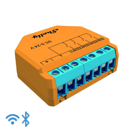 Shelly Plus i4 DC - Modul Smart cu 4 Intrări 5-24 VDC, Montaj în Doză (WiFi, Bluetooth)