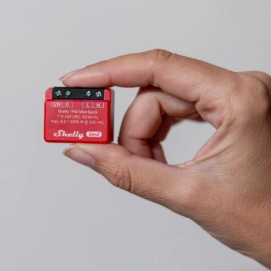 Shelly 1PM Mini Gen3 - Modul Smart 1 Canal cu Monitorizare Consum (WiFi, Bluetooth)