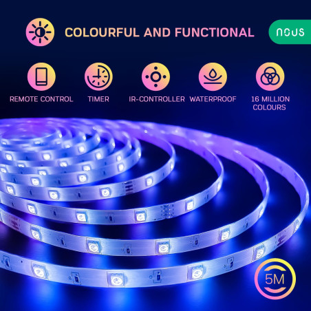 KIT Bandă LED Smart RGB WiFi TUYA Nous - 5m
