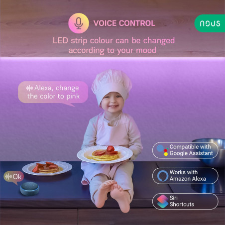 KIT Bandă LED Smart RGB WiFi TUYA Nous - 5m