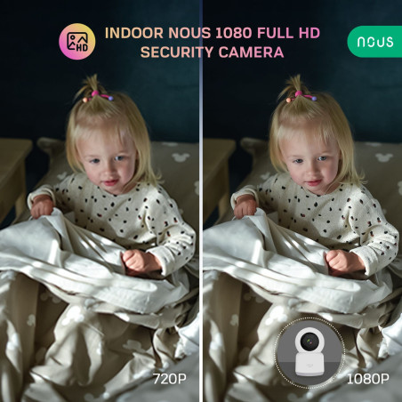 Cameră de Supraveghere de Interior PTZ 2MP FullHD WiFi TUYA NOUS (Albă)