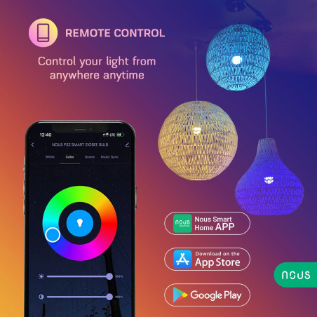 Bec LED Smart E27 RGB+CCT ZigBee TUYA NOUS