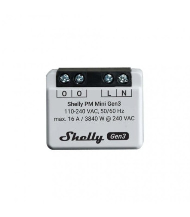 Shelly PM Mini Gen3 - contorizare energie 16A (WiFi, Bluetooth)