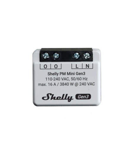 Shelly PM Mini Gen3 - contorizare energie 16A (WiFi, Bluetooth)