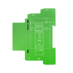 Shelly Pro Dimmer 2PM - modul smart 2 canale Dimmer cu monitorizare consum si montaj pe sina DIN (Ethernet, WiFi, Bluetooth) 2