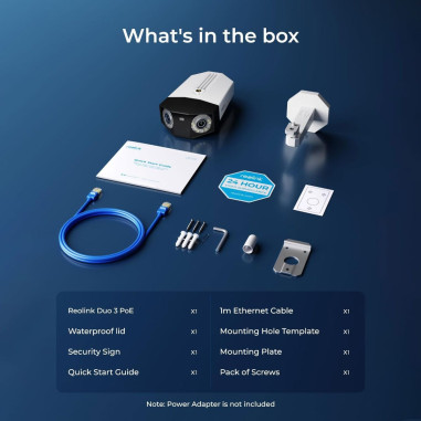 Cameră de Supraveghere IP de exterior PoE 16MP UHD Dual-Lens 180° Reolink Duo 3 PoE