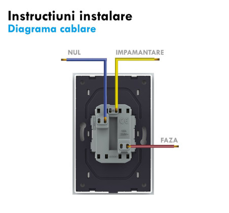 Priză Dublă Schuko Pentru 1 Doză cu Ramă din Sticlă LIVOLO - Alb