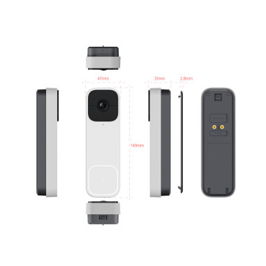 Sonerie Video Smart WiFi Tuya WOOX + Chime