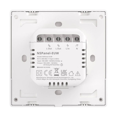 SONOFF NSPANEL Panou de Control Tactil, Montaj in Doză (WiFi, Bluetooth) alb