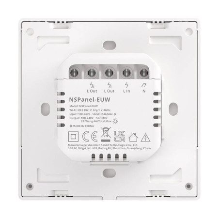 SONOFF NSPANEL Panou de Control Tactil, Montaj in Doză (WiFi, Bluetooth) alb