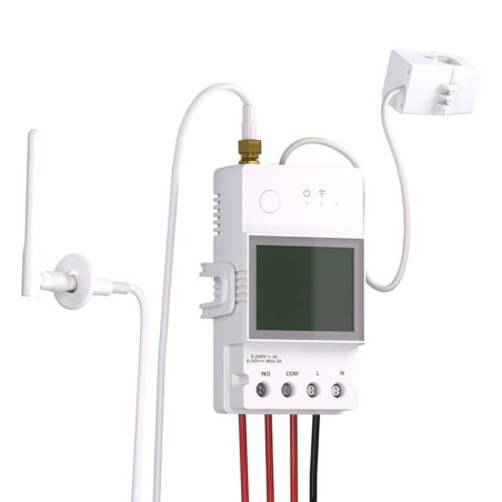 Contor de Energie Smart Monofazat cu Releu + Clamp 100A (cu afișaj) SONOFF POW Ring