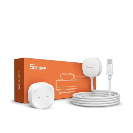 Senzor de Inundație Smart ZigBee SONOFF SNZB-05P + Extensie cablu detecție inundație