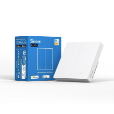 Întrerupător Smart Dublu WiFi Matter SONOFF M5 86 ALB (cu nul)