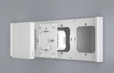 Ramă pentru 2 Întrerupătoare WiFi Sonoff M5 80, Alb