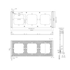 Ramă pentru 3 Întrerupătoare WiFi Sonoff M5 80, Alb 2