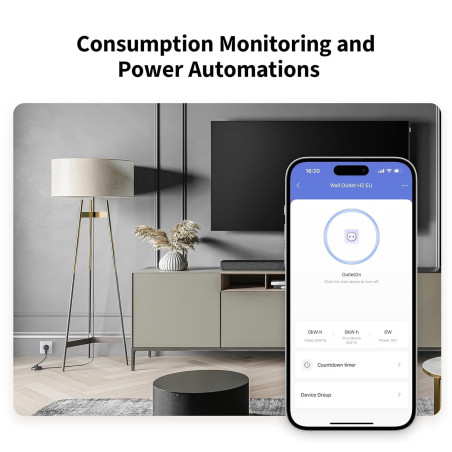 Priză Smart ZigBee AQARA H2 EU Alb (WP-P01D)
