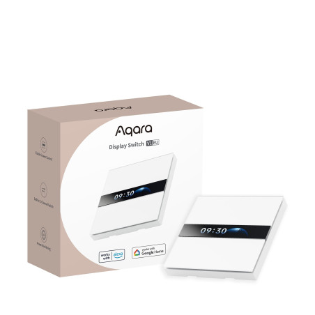 Întrerupător Smart Dublu cu ecran LCD ZigBee AQARA Display Switch V1 (cu Nul)