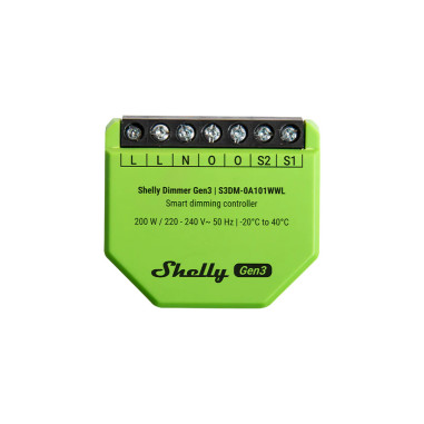 Shelly Dimmer Gen3 - Modul Smart 1 Canal Dimmer (WiFi, Bluetooth)