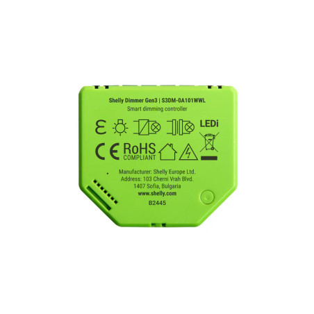 Shelly Dimmer Gen3 - Modul Smart 1 Canal Dimmer (WiFi, Bluetooth)