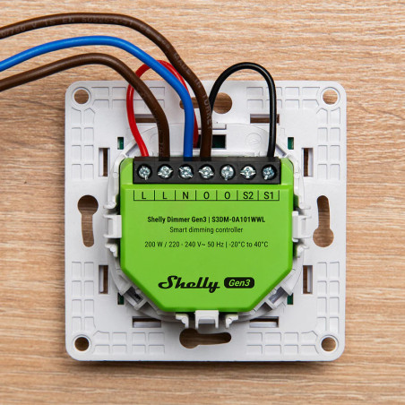 Shelly Dimmer Gen3 - Modul Smart 1 Canal Dimmer (WiFi, Bluetooth)