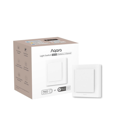 Întrerupător Smart Simplu ZigBee AQARA H2 EU Alb (cu Nul Opțional)
