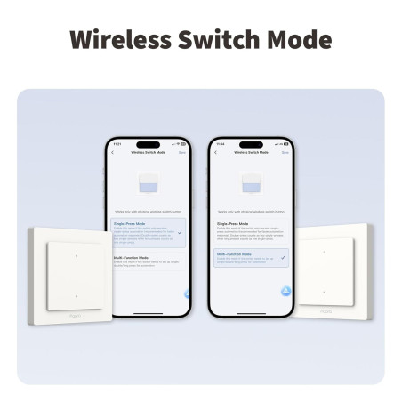 Întrerupător Smart Simplu ZigBee AQARA H2 EU Alb (cu Nul Opțional)
