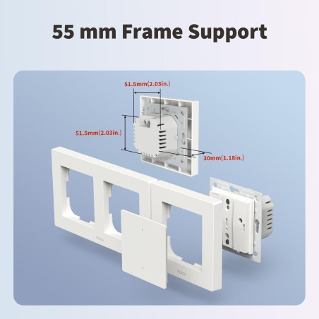 Întrerupător Smart Simplu ZigBee AQARA H2 EU Alb (cu Nul Opțional)
