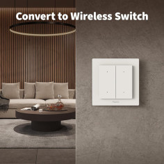 Întrerupător Smart Dublu ZigBee AQARA H2 EU Alb (cu Nul Opțional) 2