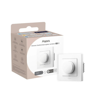 Întrerupător Smart Dimmer ZigBee și Matter AQARA H2 EU Alb (cu Nul Opțional)