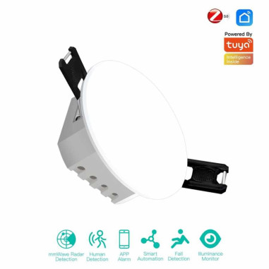 Senzor de Prezență Smart mmWave ZigBee Moes, TUYA, 12V DC