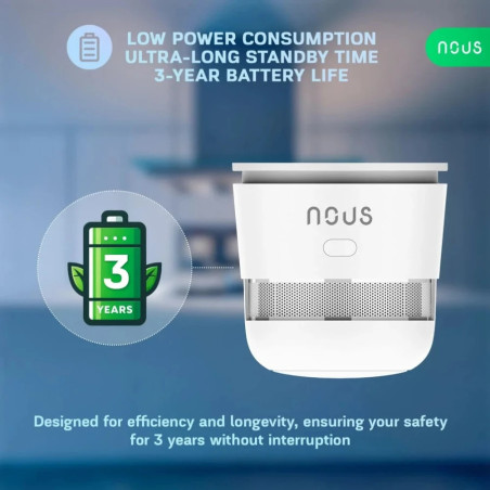Senzor de Fum Smart ZigBee TUYA NOUS E8