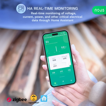 Contor de Energie Smart Trifazat + 3 Cleme 120A, Montaj pe Șină DIN, ZigBee TUYA NOUS D4Z