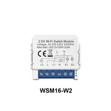 Modul Smart 2 Canale WiFi TUYA Avatto (cu Nul)