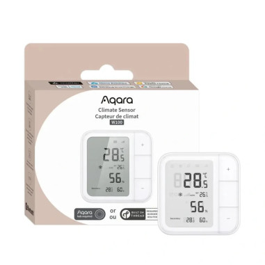 Senzor de Temperatură și Umiditate cu afișaj LCD Smart ZigBee și Thread AQARA W100