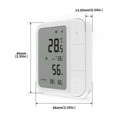 Senzor de Temperatură și Umiditate cu afișaj LCD Smart ZigBee și Thread AQARA W100