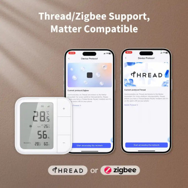 Senzor de Temperatură și Umiditate cu afișaj LCD Smart ZigBee și Thread AQARA W100