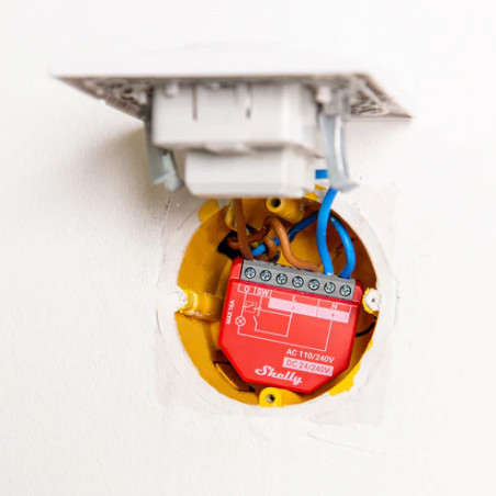Shelly 1PM Gen4 - Modul Smart 1 Canal cu Monitorizare Consum, Montaj in Doză (WiFi, Bluetooth, Zigbee, Matter)