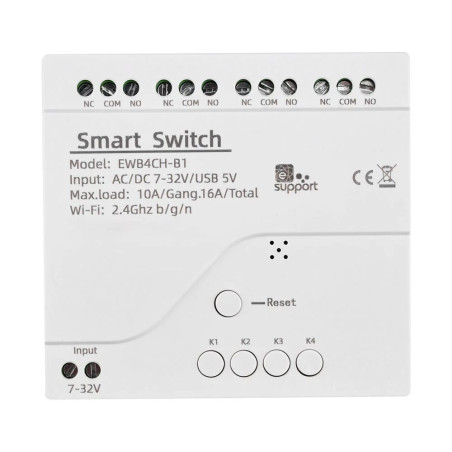 Modul Smart 4 Canale 5-32V Dry Contact WiFi EWeLink (cu Nul)
