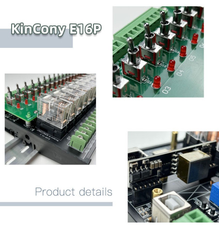Controller Smart cu Montaj pe șină, 16 canale, ESP32, KinCony E16P
