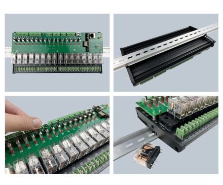 Controller Smart cu Montaj pe șină, 16 canale, ESP32, KinCony E16P