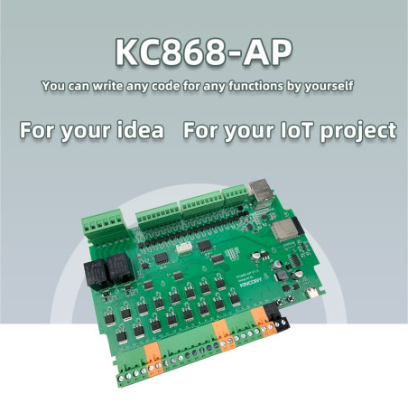 Controller Smart pentru bandă LED cu Montaj pe șină, 16 canale, ESP32, KinCony AP