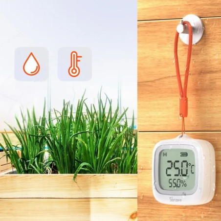 Senzor de Temperatură și Umiditate cu Afișaj LCD IP65 Smart ZigBee SONOFF SNZB-02WD