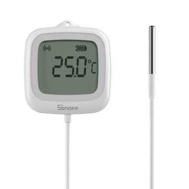 Senzor de Temperatură cu Sondă Externă și Afișaj LCD IP65 Smart ZigBee SONOFF SNZB-02LD