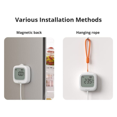 Senzor de Temperatură cu Sondă Externă și Afișaj LCD IP65 Smart ZigBee SONOFF SNZB-02LD