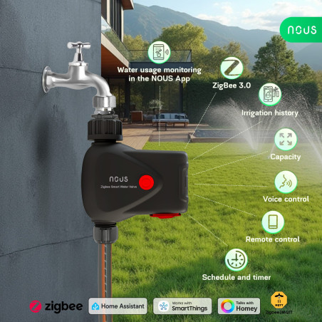 Electrovalvă Smart Apă ZigBee cu baterie NOUS L14
