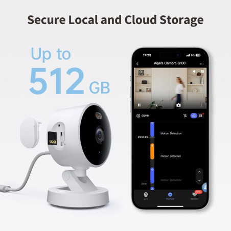 Cameră de Supraveghere interior/ exterior WiFi AQARA Camera G100 Select (CH‑C08DW) - albă