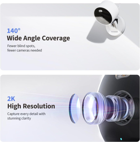 Cameră de Supraveghere interior/ exterior WiFi AQARA Camera G100 Select (CH‑C08DW) - albă